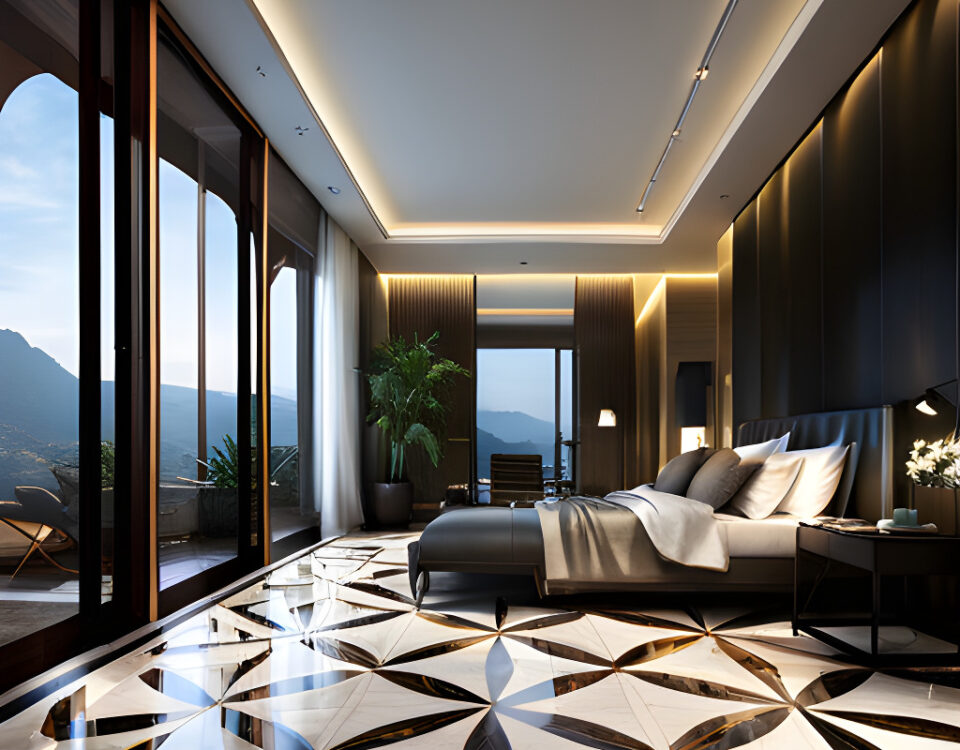 Custom Marble Inlay Flooring